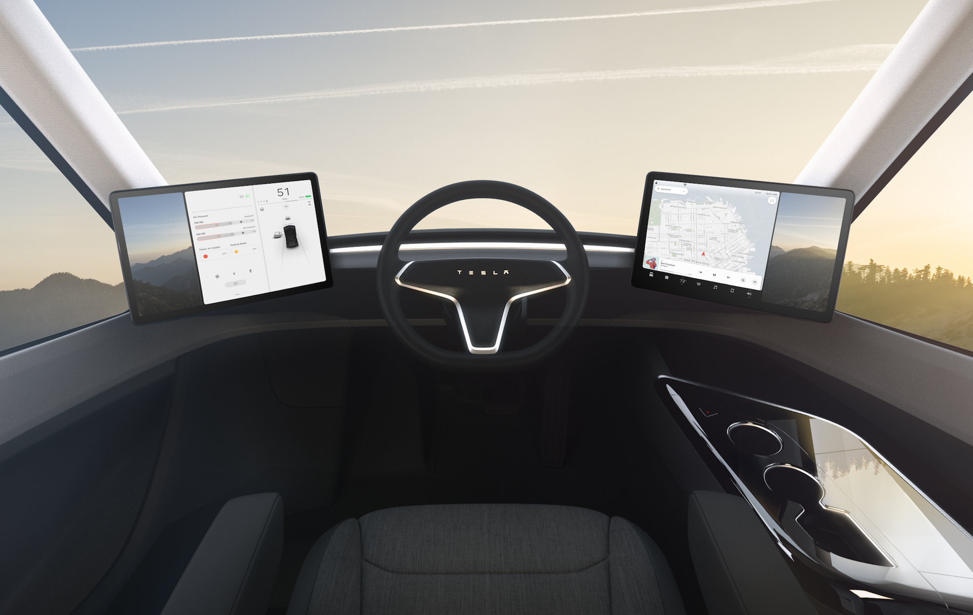 Tesla Semi Interior